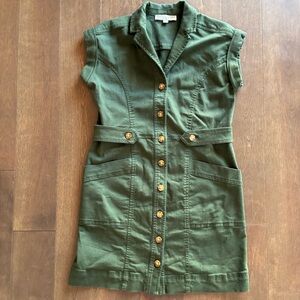 LOFT Olive Green Dress Safari Classic